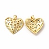 Rack Plating Brass Micro Pave Cubic Zirconia Pendants ZIRC-K089-11G-1