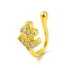 Clear Cubic Zirconia Anchor Clip on Nose Ring AJEW-F059-19G-1