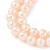 Electroplated Shell Pearl Beads Strands BSHE-C007-A02-01-4