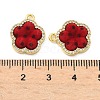Brass Micro Pave Cubic Zirconia Pendants KK-C158-03C-G-3
