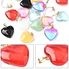 18Pcs 9 Colors Spray Painted Glass Pendants GLAA-YW0004-31-3