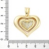 Brass Micro Pave Clear Cubic Zirconia Pendants KK-S510-31G-01-3