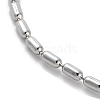 Brass Column Link Chain Necklaces for Women NJEW-Q344-07P-2