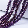 Electroplate Transparent Glass Beads Strands LS-EGLA-A034-T3mm-UA06-1