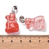 Cherry Quartz Glass Pendants G-B127-07P-11-4