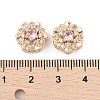 Rack Plating Brass Micro Pave Cubic Zirconia Beads KK-F879-03G-02-3