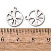 Hollow 304 Stainless Steel Pendants STAS-C176-04P-3