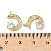 Brass Micro Pave Cubic Zirconia Pendants KK-Q068-48B-G-3