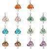 SUPERFINDINGS 28Pcs 7 Styles Chakra Alloy European Dangle Charms G-FH0001-81-1