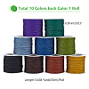 WADORN 10 Rolls 10 Colors Chinlon Thread OCOR-WR0001-40-2