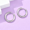 Tarnish Resistant 304 Stainless Steel Huggie Hoop Earrings EJEW-F111-20mm-P-5