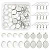DIY Blank Dome Dangle Earrings Making Kit DIY-YW0002-03-1