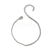 Brass Rope Chain Bracelets for Women BJEW-G735-08P-4