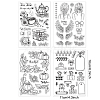 Globleland 4 Sheets 4 Styles PVC Plastic Stamps DIY-GL0003-65C-6