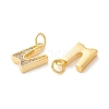 Rack Plating Eco-friendly Brass Micro Pave Clear Cubic Zirconia Charms KK-D072-01G-U-NR-2