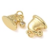 Rack Plating Brass Cubic Zirconia Pendants KK-K392-08G-2