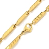 Ion Plating(IP) Golden 201 Stainless Steel Bar Link Necklaces NJEW-K270-10A-G-2