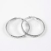 Tarnish Resistant Ring 304 Stainless Steel Hoop Earrings EJEW-P040-52P-1