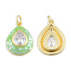 Brass Pave Clear Cubic Zirconia Pendants KK-N227-94E-1