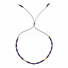 Adjustable Glass Seed Bead Slider Bracelets for Women VT9382-55-1