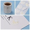 Heart and Flat Round with Word Love Valentine's Stickers Self Adhesive Tag Labels DIY-E023-05-4