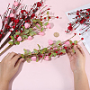 6Pcs 3 Styles Foam & Gypsum & Silk Cloth Artificial Heart Flower Branch DIY-WR0005-40-3
