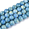 Baking Paint Glass Beads Strands DGLA-N016-10mm-09-1