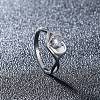 Glow in the Dark Luminous Stainless Steel Open Cuff Ring PW-WG81817-01-2