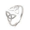 Non-Tarnish 304 Stainless Steel Open Cuff Ring RJEW-Z026-06P-1