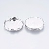 Tarnish Resistant 304 Stainless Steel Lace Edge Bezel Cups STAS-I069-39-25MM-2