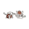 Synthetic Goldstone Kitten Pendants G-J386-C17-15-2