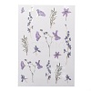 Flower Pattern Waterproof Self Adhesive Hot Stamping Stickers DIY-I063-02-3