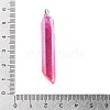 Electroplated Natural Quartz Pendants G-P315-B01-05P-3