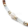 Natural Mixed Gemstone & Pearl & Opalite Beaded Necklace for Women NJEW-JN03977-5