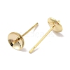 Brass Studs Earrings Finding KK-K383-01D-G-2