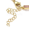 Rectangle Brass Pave Cubic Zirconia Link Chain Bracelets for Women BJEW-P385-05G-03-3