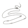 304 Stainless Steel Link Chain Necklaces for Women Men NJEW-K292-01K-P-4
