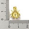 Rack Plating Brass Micro Pave Clear Cubic Zirconia with Enamel Pendant X-KK-B091-37G-01-3