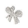 Brass Pave Clear Cubic Zirconia Stud Earring Findings KK-N216-546-2