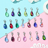 2Sets Glass Teardrop Pendant Decoration HJEW-SC0002-18-3