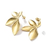 201 Stainless Steel Leaf Stud Earrings EJEW-D084-07G-4