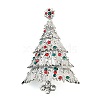 Christmas Theme Alloy Colorful Rhinestone Brooches JEWB-S022-02D-P-1