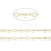 3.28 Feet Brass Handmade Beaded Chain X-CHC-I031-02G-2