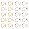 10 Pairs 2 Style 304 Stainless Steel Half Hoop Earrings EJEW-DC0001-02-1