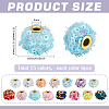 90Pcs 15 Colors Polyester & Plastic Paillette European Beads FIND-PH0029-13-2