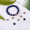 8Pcs 4 Colors Brass Micro Pave Black Cubic Zirconia Spacer Beads ZIRC-SZ0001-31-6