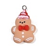 Cristmas Thmem Resin Pendants RESI-Q014-01B-1