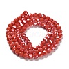 Electroplate Opaque Glass Beads Strands EGLA-A035-P6mm-A03-2