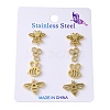 304 Stainless Steel Earring Sets EJEW-S248-06G-2