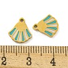 316 Surgical Stainless Steel Enamel Charms STAS-M073-21A-01G-3